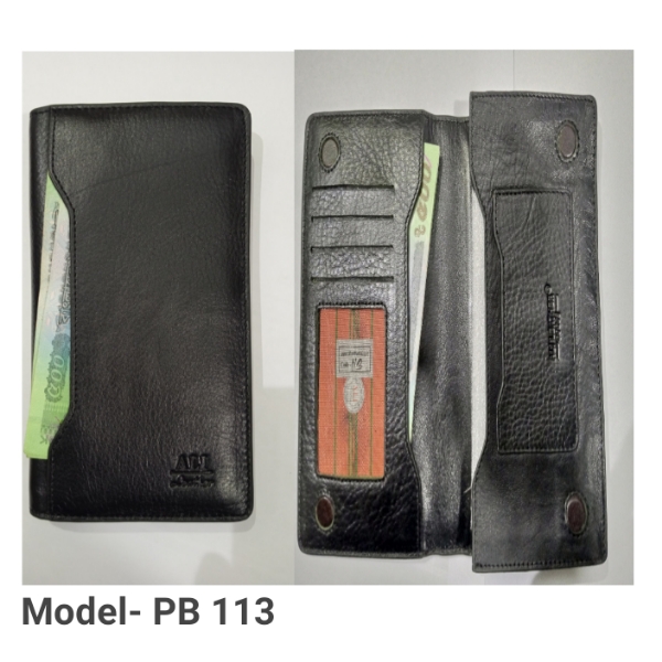 Leather long Wallet Two Mobile Slot.